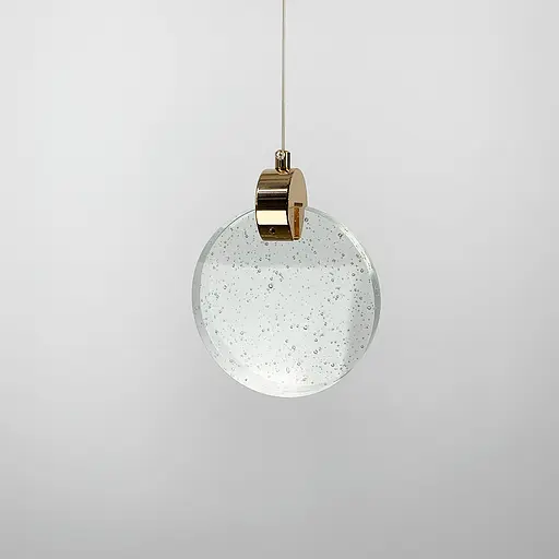 Подвесной дизайнерский светильник с прозрачным стеклянным корпусом | Line F | Арт. AA226-160 GD - фото 5