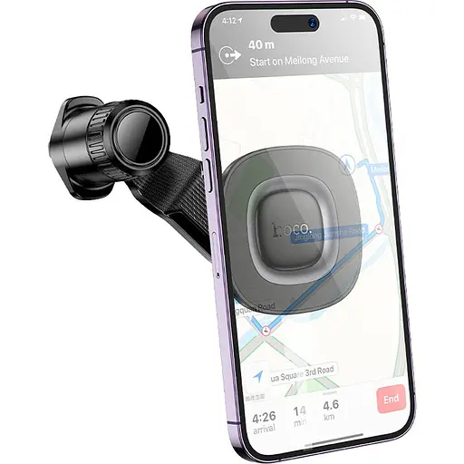 Автодержатель Hoco H74 Crown Magnetic Black (646895) [151309] - фото 6