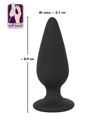 Анальна пробка Orion Black Velvets Heavy Plug Medium 8.9 см (чорний) - фото 12