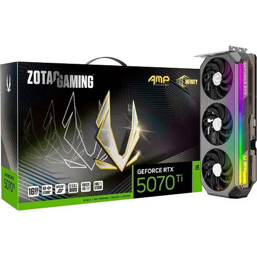 Відеокарта Zotac Gaming GeForce RTX 5070 Ti AMP Extreme INFINITY (ZT-B50710B-10P) EU [132507]