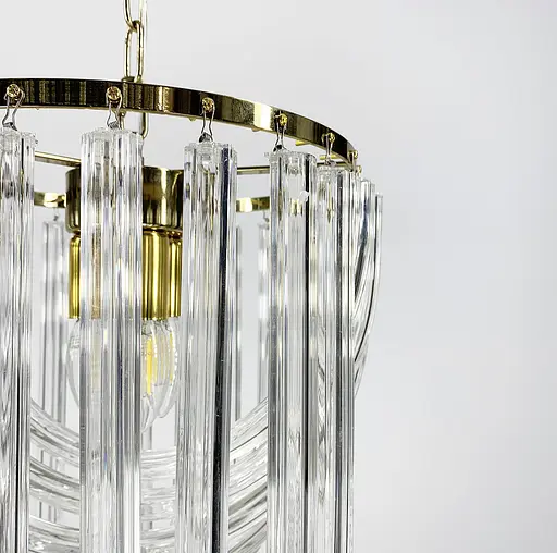 Підвісний світильник Flow Light у золотому каркасі Line.F Діаметр 30см - фото 6