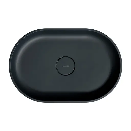 Умивальник Omnires Ovo 55x36 black lava OVOUNBLV, Чорний матовий - фото 3