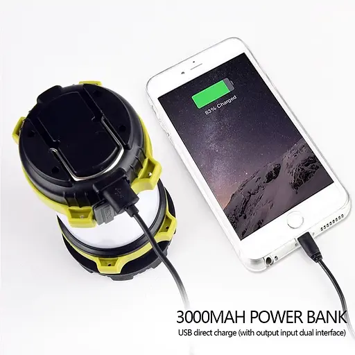 Кемпинговый аккумуляторный фонарь светильник HC-260 + Powerbank - фото 9
