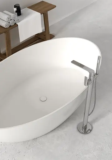 Смеситель для ванны напольный Kohlman Experience chrome QF1165E Хром - фото 5