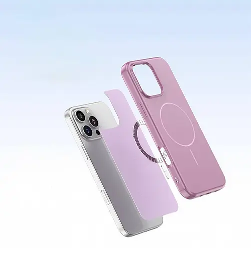 Чехол для iPhone 16e с MagSafe, защитный, глянцевый, с мягкой подкладкой, фиолетовый - фото 3