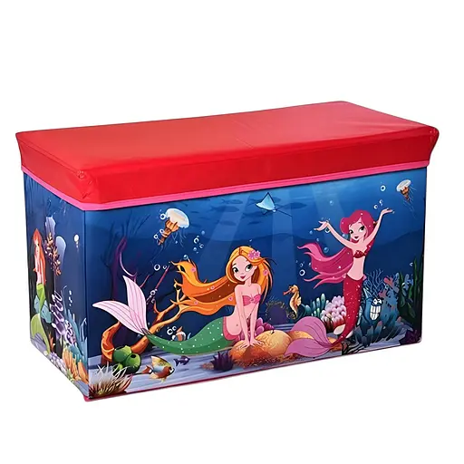 Текстильный ящик для игрушек C 68851 складной с рисунком русалок 31 х 60 х 35 см