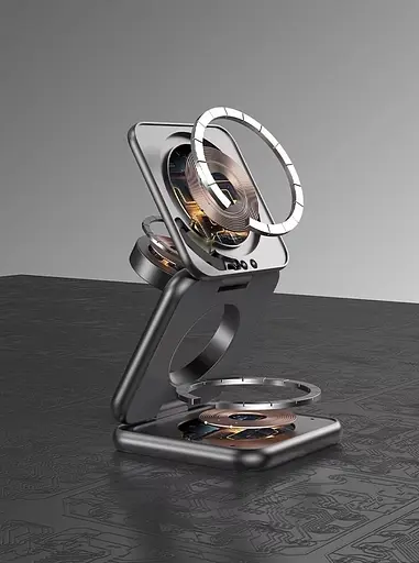 Беспроводное зарядное устройство Benks JuicePod Wireless Charger Stand + функция MagSafe 3 в 1 - фото 7