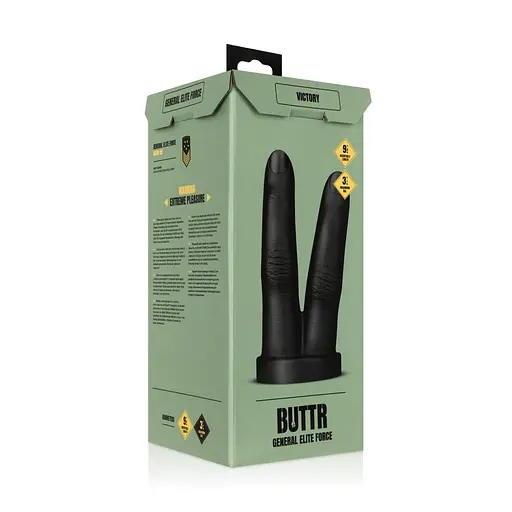 Двойной фаллоимитатор Buttr General Elite Force Victory 27 см черный - фото 9
