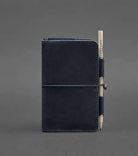 Шкіряний блокнот (Софт-бук) 3.0 синій - фото 1