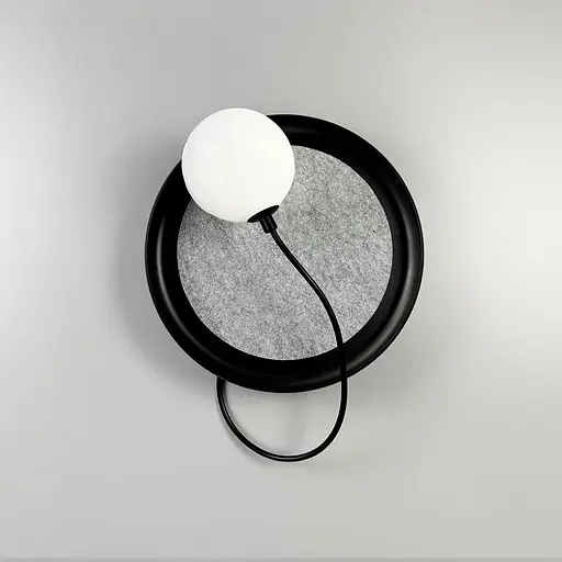 Бра у чорному корпусі із білою кулькою на магніті Арт. W 166 B -250 BK Line F - фото 5