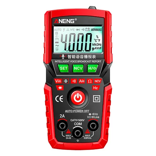 Мультиметр ANENG M108, вимірювання: V, A, R, C, T, F - фото 2