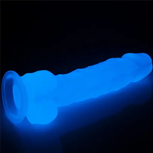 Светящийся фаллоимитатор в темноте Lumino Play 8.5" 21.5 см синий - фото 7