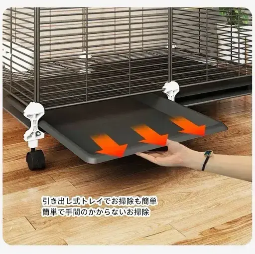 Металева клітка для птахів на колесах з аксесуарами 82х37х37см KP-82 - фото 5