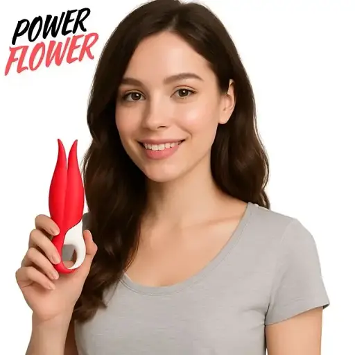 Вібратор-квітка I’MCUM для кліторальної та вагінальної стимуляції Satisfyer Power Flower Червоний (7970379617706) - фото 6