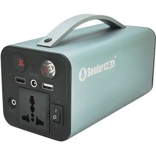 Портативная зарядная станция Soulor X16-180W, 68000mAh 220V/50A, 1*AC/220V+QC3.0, 5V/3A, LED