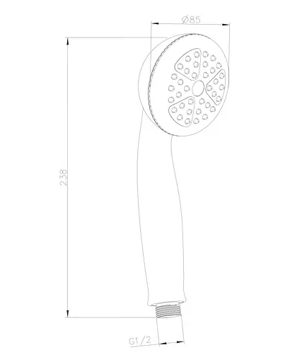 Ручной душ Imprese W085R1, Хром - фото 2