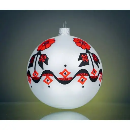 Набір ялинкових прикрас Різдвяні історії Код нації: Запоріжжя 3 кулі скло (4820001179965) - фото 3