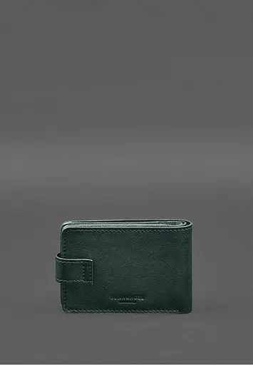 Кожаная обложка-портмоне для удостоверения участника боевых действий (УБД) Зеленая - фото 6