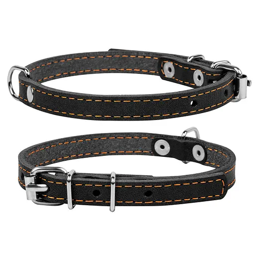 Ошейник "CoLLaR одинарный (ширина 10мм длина 22-30см) черный