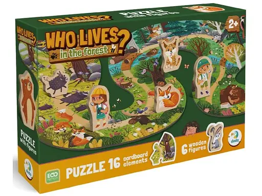 Пазл DoDo Кто живет в лесу 16 элементов - фото 2