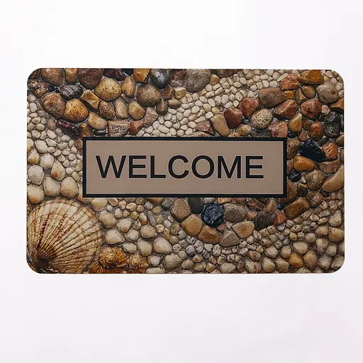 Придверний килимок 3d килимок з діатоміту Welcom 38×58 (см) килимок для коридору при вході перед дверима килимок вхідний Yiwu HP-42-39
