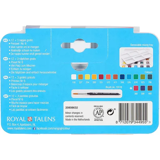 Набір акварельних фарб VAN GOGH Pocket box 12кол - фото 3