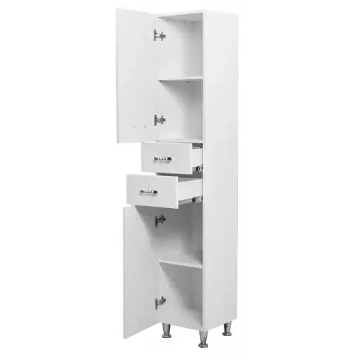 Пенал для ванної кімнати ПіК Корфу лівий П 40 см Білий 30412 - фото 3