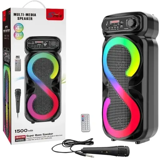 Портативна Bluetooth-колонка SING-E ZQS4270M з потужним звуком та акумулятором 20 Вт Чорний - фото 1