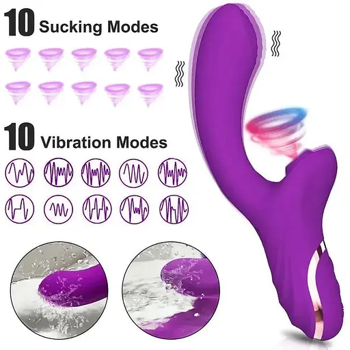 Вібромасажер жіночий вакуумний стимулятор клітора та точки G Вакуумний масажер - фото 3