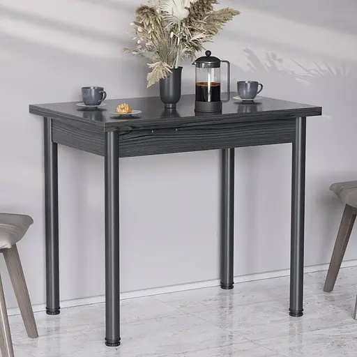 Обідній стіл-формер розкладний Берта Ferrum-decor 750x1400x900 Чорний метал ДСП Сосна Кембра 16 мм (FRD-105180)