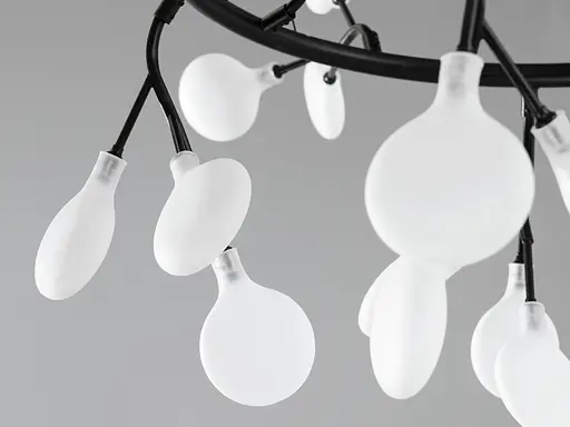 Новинка, люстра "Светлячок" на тросах подвесах для кухни, 36 ламп - фото 4