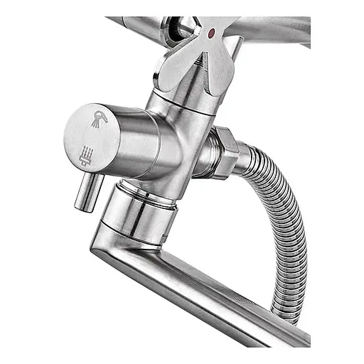 Смеситель для ванны Zerix GTA-006 нержавеющая сталь ZX5562 Нержавеющая сталь - фото 3