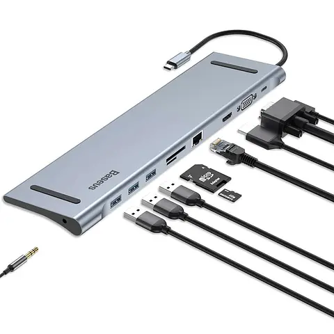 Док-станція для ноутбука Baseus Enjoyment Series Type-C Notebook Hub Adapter (CATSX-F0G) - фото 2
