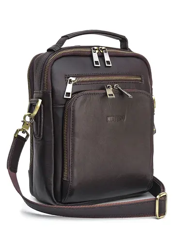 Чоловіча шкіряна сумка через плече Newery sum0026696 - фото 1