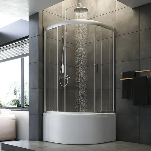 Душевая кабина AM.PM Gem Deep 1/4 Round W90UG-401A9090-MT - фото 2