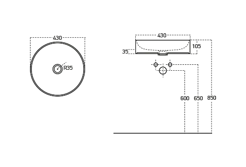 Умивальник Volle 43x43x10,5 см оранжевий 13-40-455Orange, Цветной - фото 2
