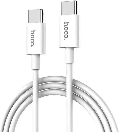 Кабель Hoco X23 Type-C to Type-C Skilled 1 м 3A білий