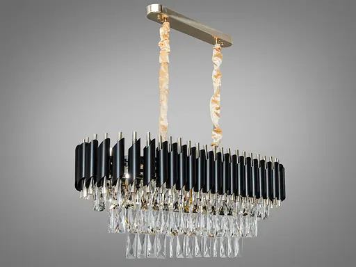 Символ розкоші та стилю, кришталева люстра овальної форми, 8 ламп - фото 2