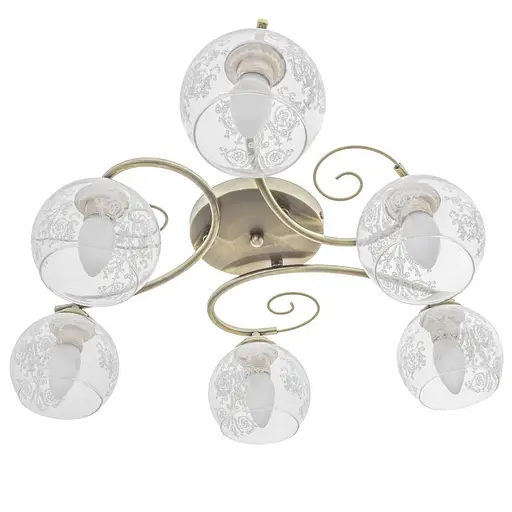 Люстра стельова Brille E27 60W BZ (LK-587C/6)