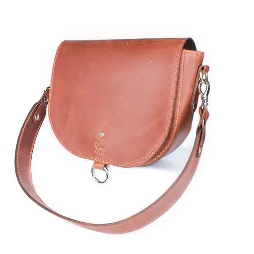 Жіноча шкіряна сумка Ruby L світло-коричнева вінтажна - фото 7