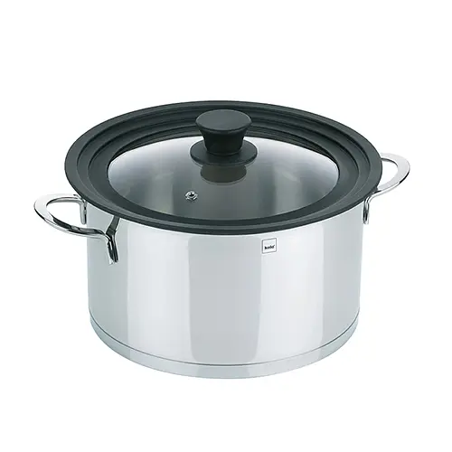 Кришка скляна з силіконовим обідком Concetta, 22-26 см (11441) - фото 2