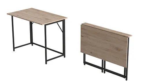 Стіл розкладний Моріс Ferrum-decor 750x1000x600 Чорний метал ДСП Дуб Сан-Марино 16 мм (FRD-104670) - фото 6