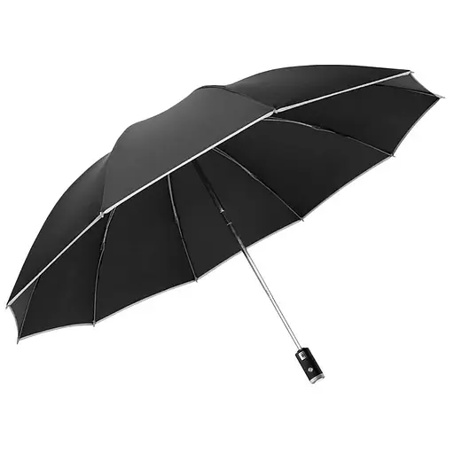 Парасоля складна автоматична з ліхтариком Xiaomi Zuodu Black (ZD002-LED) 