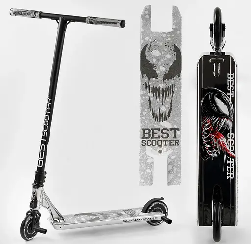 Самокат трюковий Best Scooter 69х12.5х93 см Чорно-сірий 000231442 - фото 3