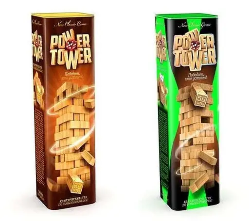 Настільна гра "Power Tower" VEGA Danko Toys PT-01U 7802DT 56 брусків - фото 1