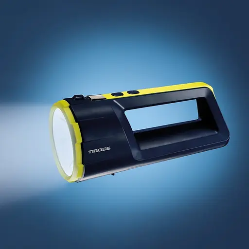 Ліхтар акумуляторний Tiross TS1858 з ручкою дальність 200 м, USB зарядка 1 шт. чорний (TS1858) - фото 4