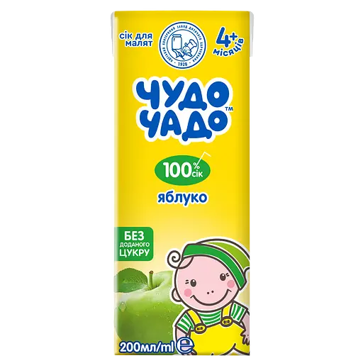 Сік Чудо-Чадо Яблучний, освітлений, 200 мл