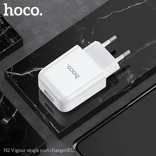 Адаптер сетевой HOCO Vigour N2 сам блок черный - фото 7