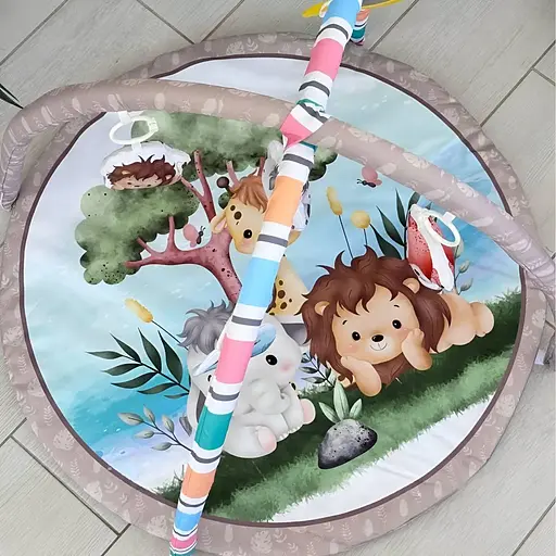 Килимок для немовляти ZL2409 з дугами та 5 підвісними іграшками - фото 3