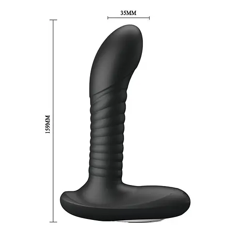Стимулятор простати Pretty Love Prostate Massager, 15.9 см (чорний) - фото 2